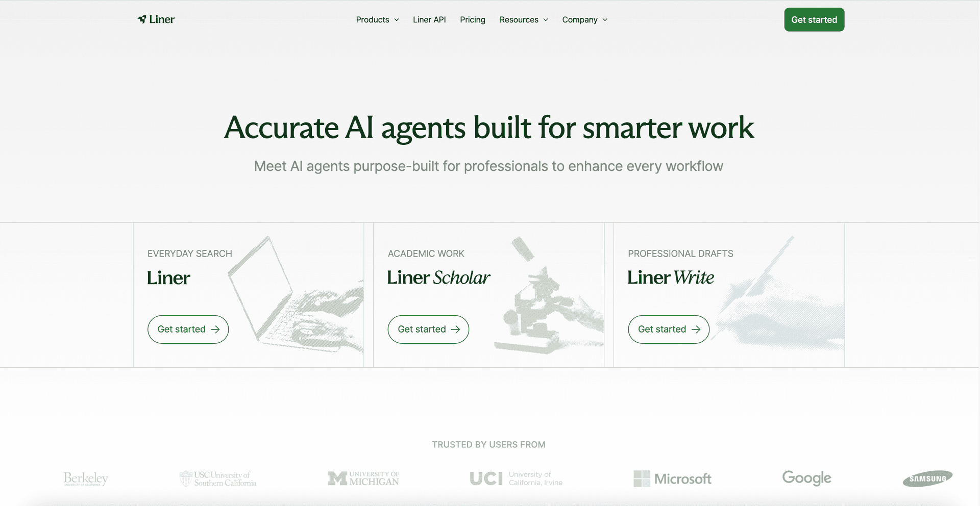 Liner used as a personal reading and search tool, off to the side of the team’s shared workflow.