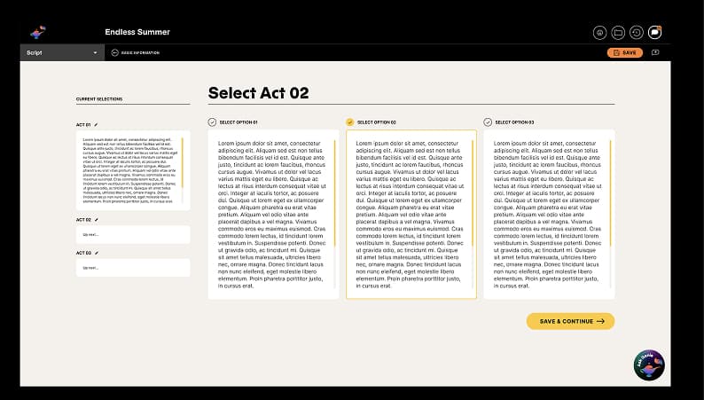 After state — multi-option visual selection
