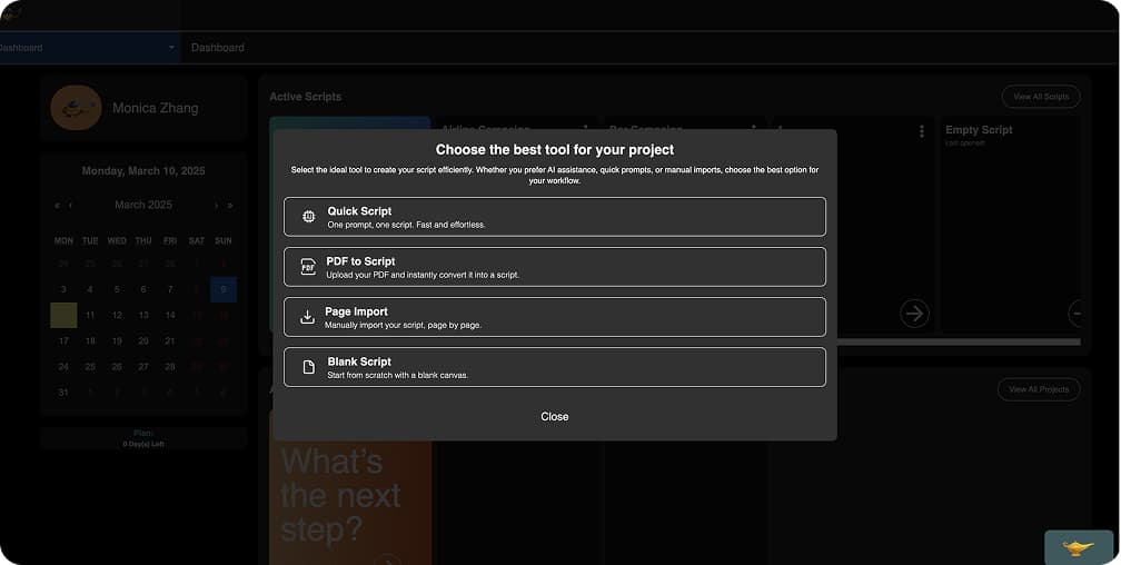 Task 01 — script generation from prompt